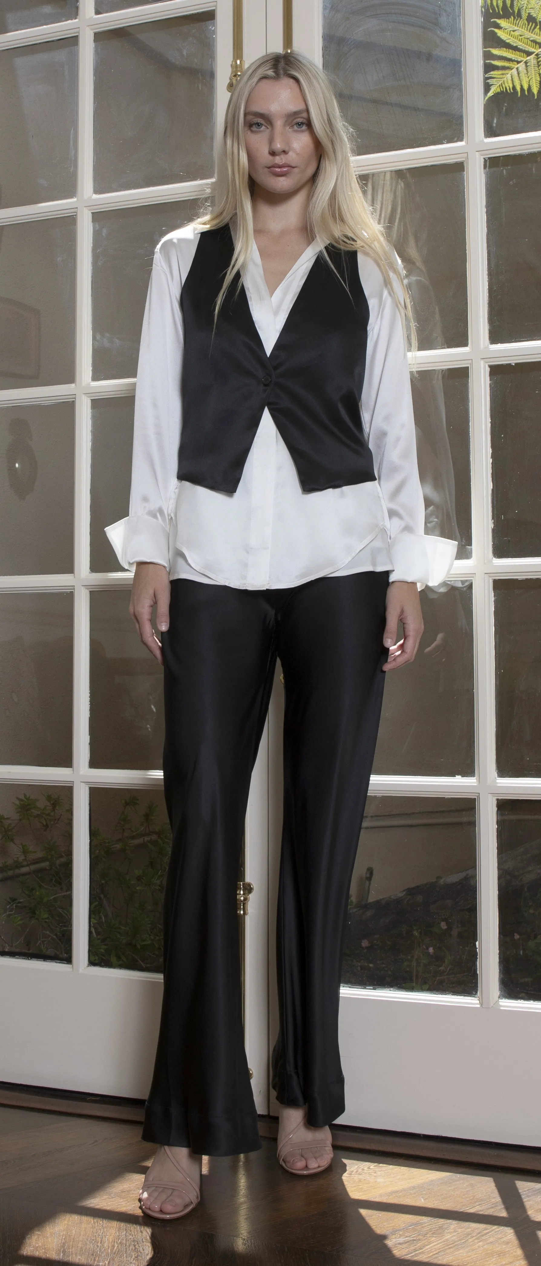 Runway Silk Shirt - Bright White