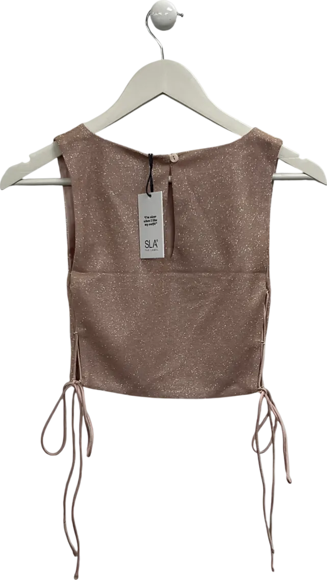 SLA the label Nude Lou Lace Up Top UK S