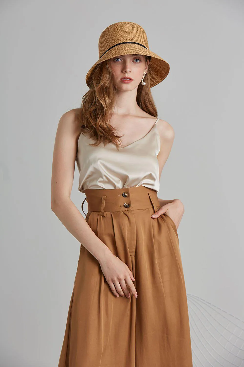 Spell Satin Camisole - Beige