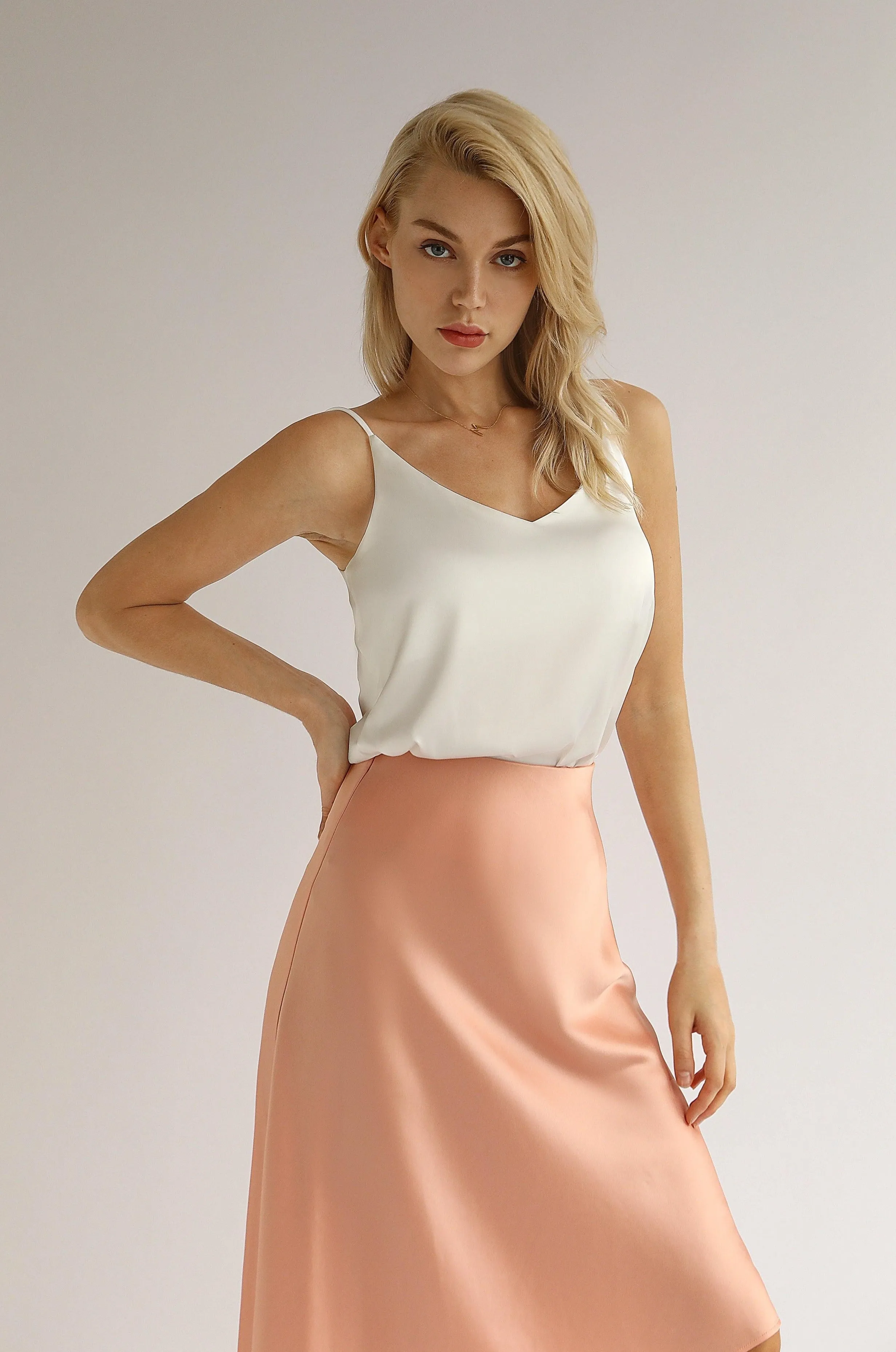 Spell Satin Camisole - White