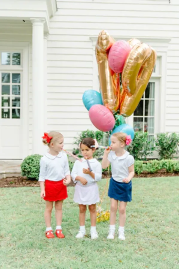 The Proper Peony: Navy Scallop Skirt