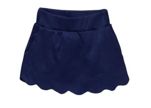 The Proper Peony: Navy Scallop Skirt