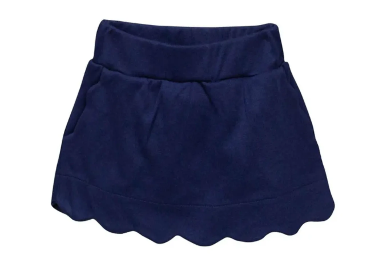 The Proper Peony: Navy Scallop Skirt