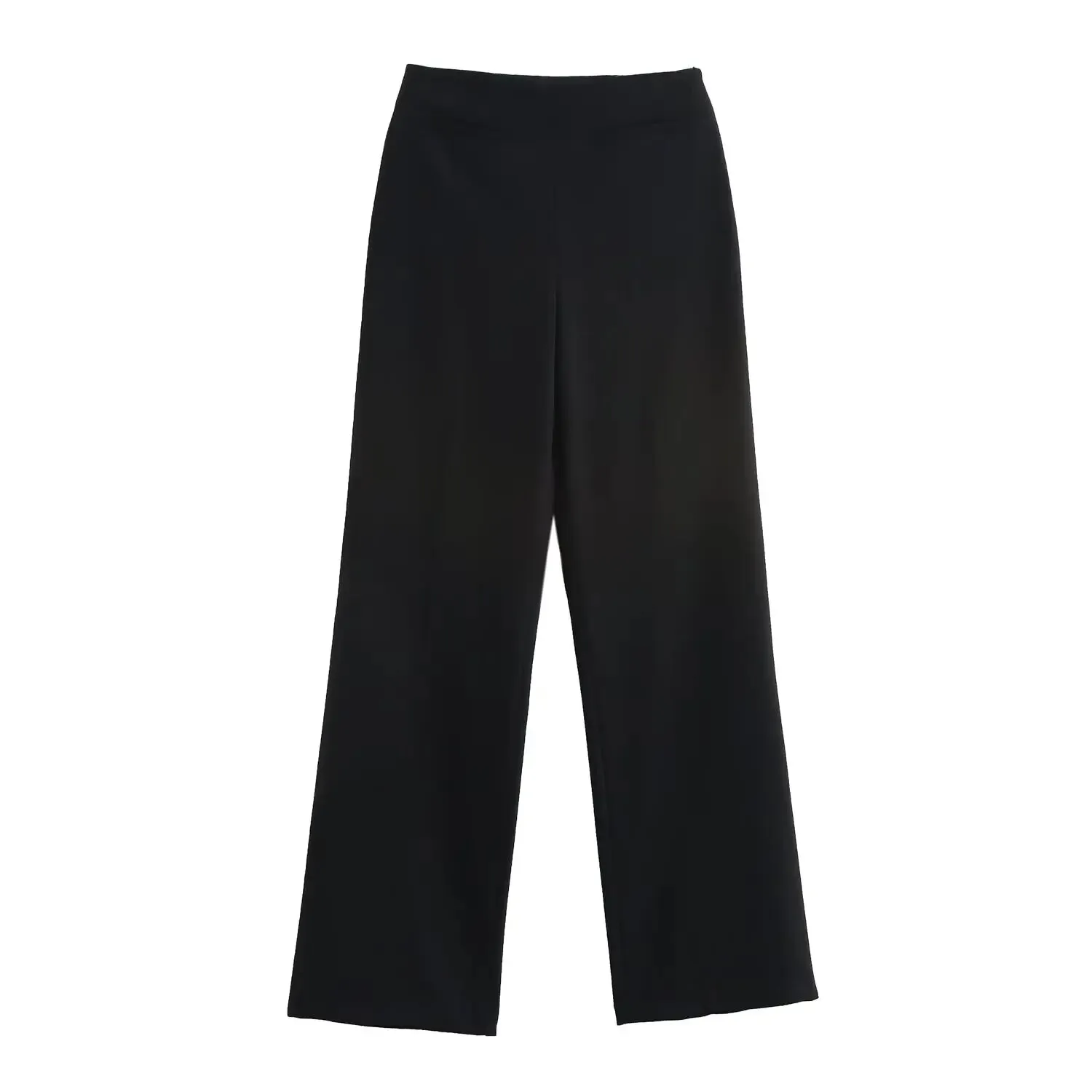 TRAFZA Minimalist Casual Belt Vest And Pants Suit Women's Vest and Wide Leg Pants Fashion 2025 Autumn Suit Office Lady Suit
