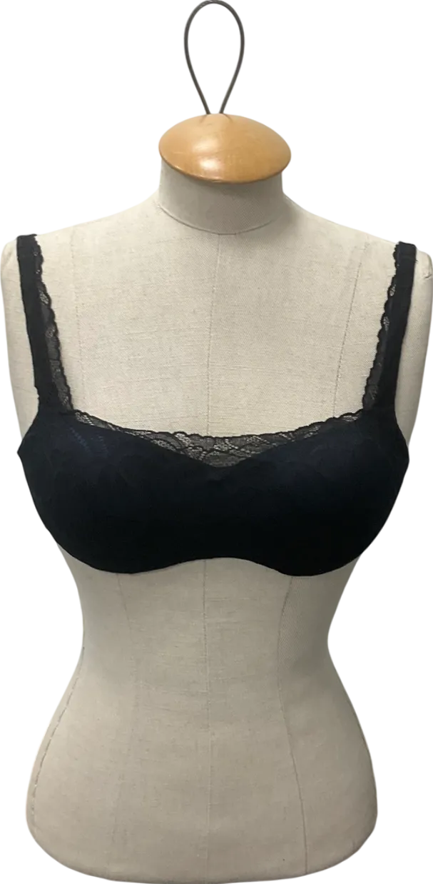 Triumph Black Body Make Up Illusion Lace Balconette UK 34B