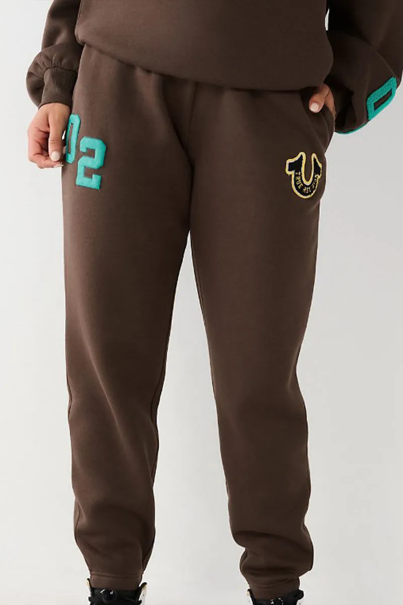 UL626 Round Neck Letter Printed Sweatshirt and Pants Set