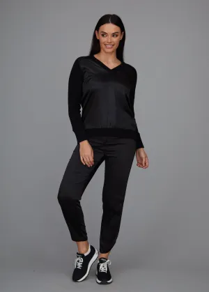 V-Neck - Satin Trim: FINAL SALE