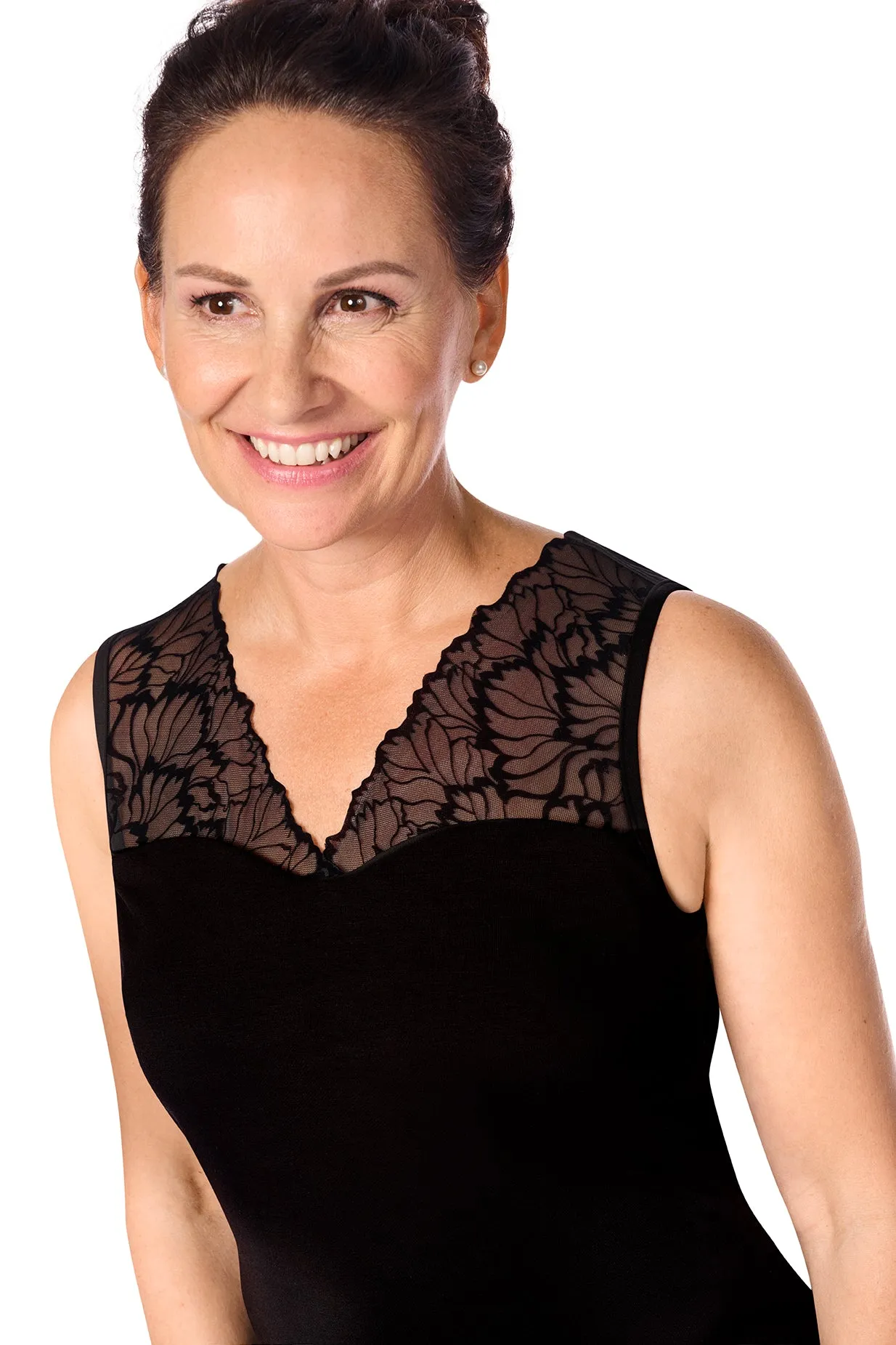 Velvet Lace Top - Black