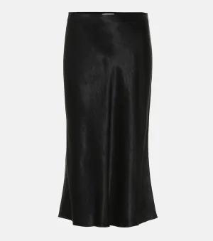 VINCE Satin slip midi skirt