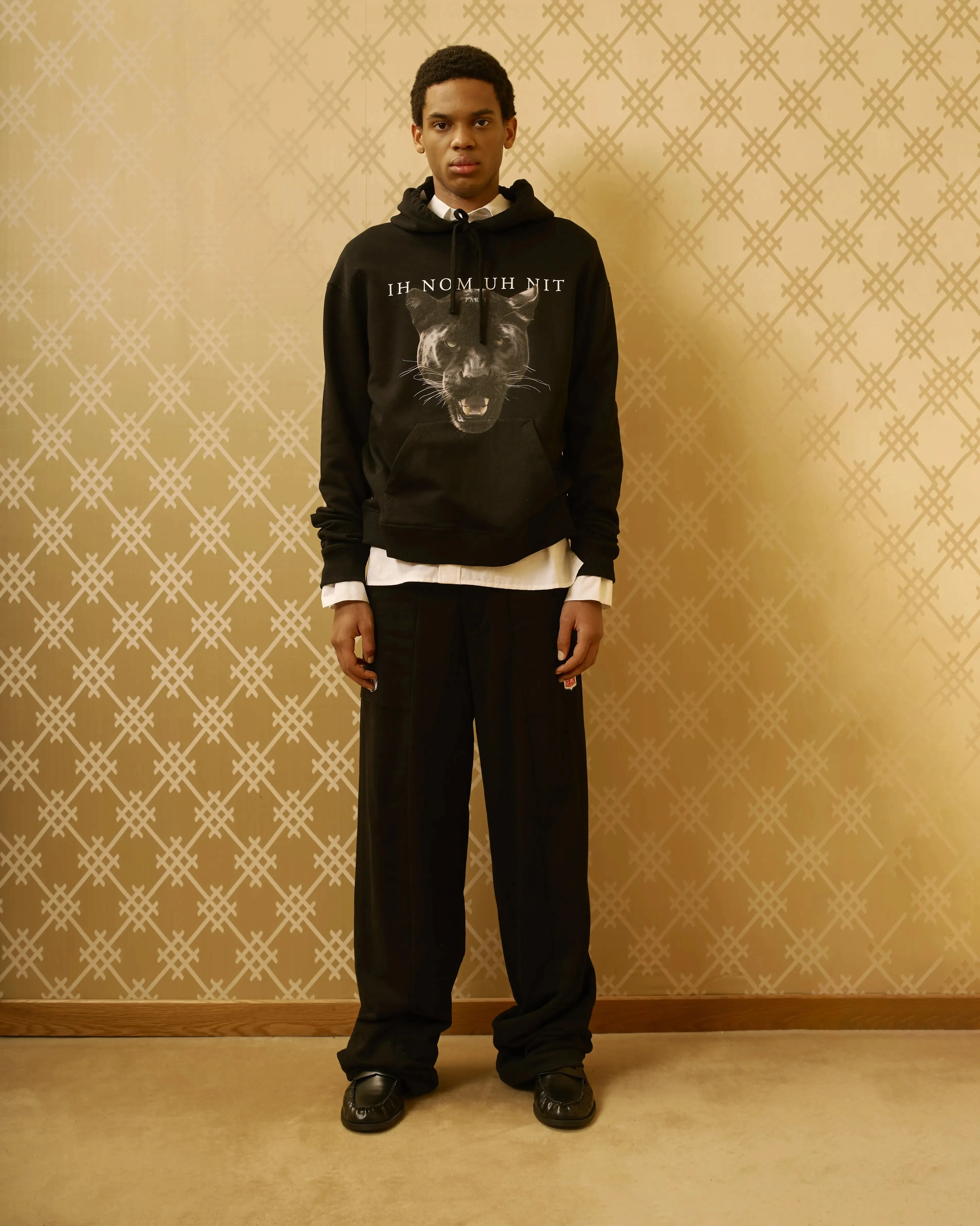 Wide-Leg Fleece Pants