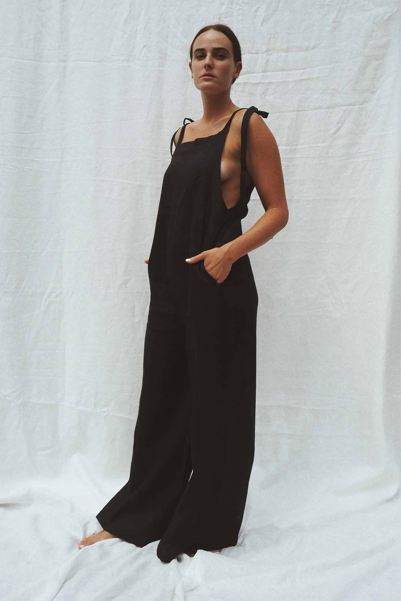 Wilde Linen Jumpsuit Black