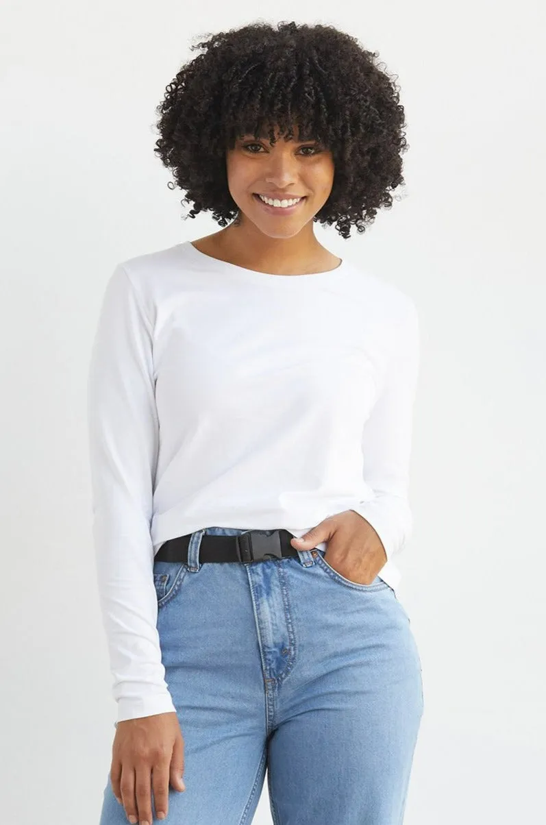 Women's Organic Long Sleeve Crew Neck T-shirt