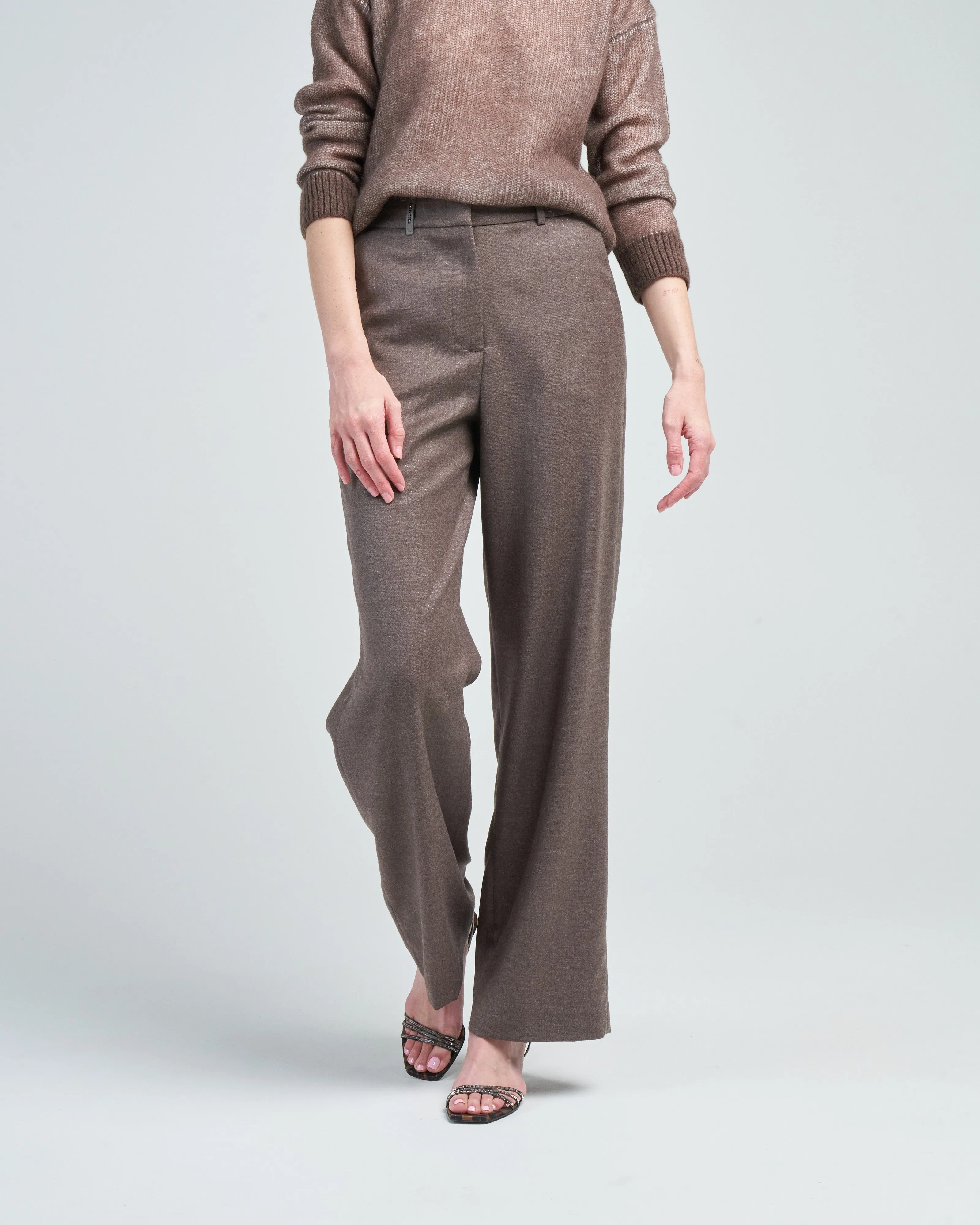 wool pants with lurex